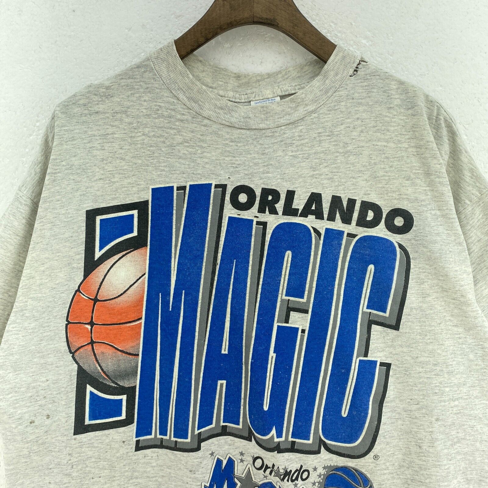 Logo 7 Orlando Magic NBA Basketball Gray T-shirt Size XL