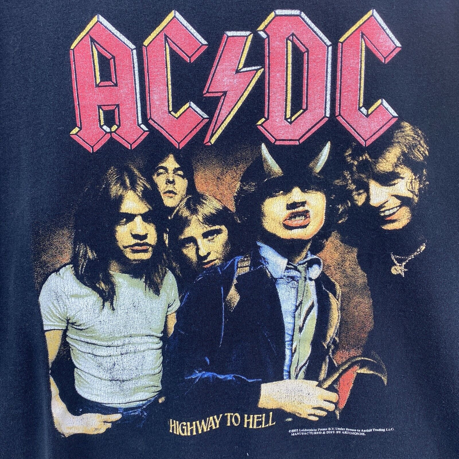 ACDC 2002 Highway To Hell Black T-shirt Size XL Rock Band