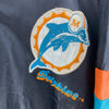 Pro Player Miami Dolphins Logo NFL Vintage Leather Full Zip Jacket Size XL