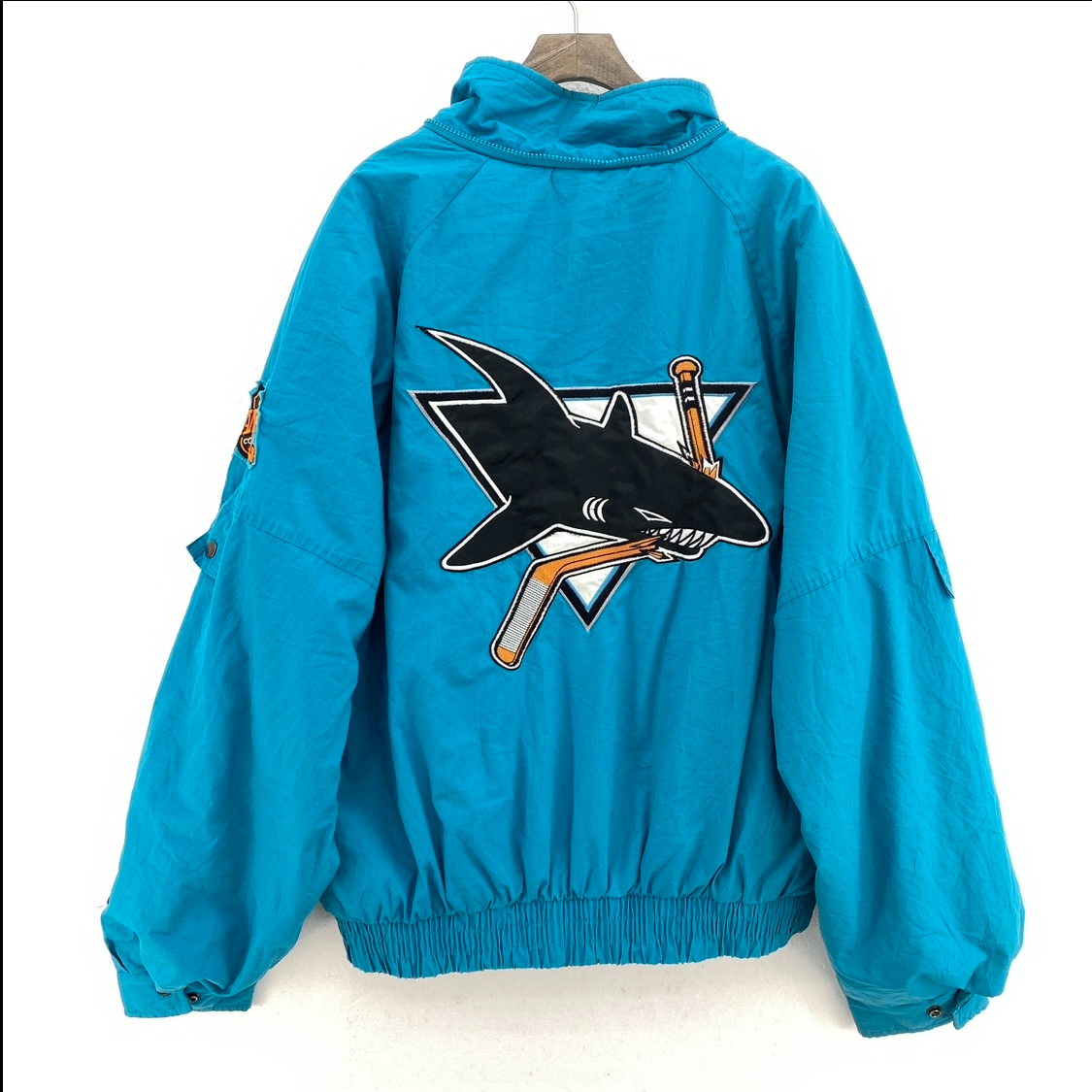 Pro Player San Jose Sharks NHL Full Zip Insulated Blue Jacket Size XL