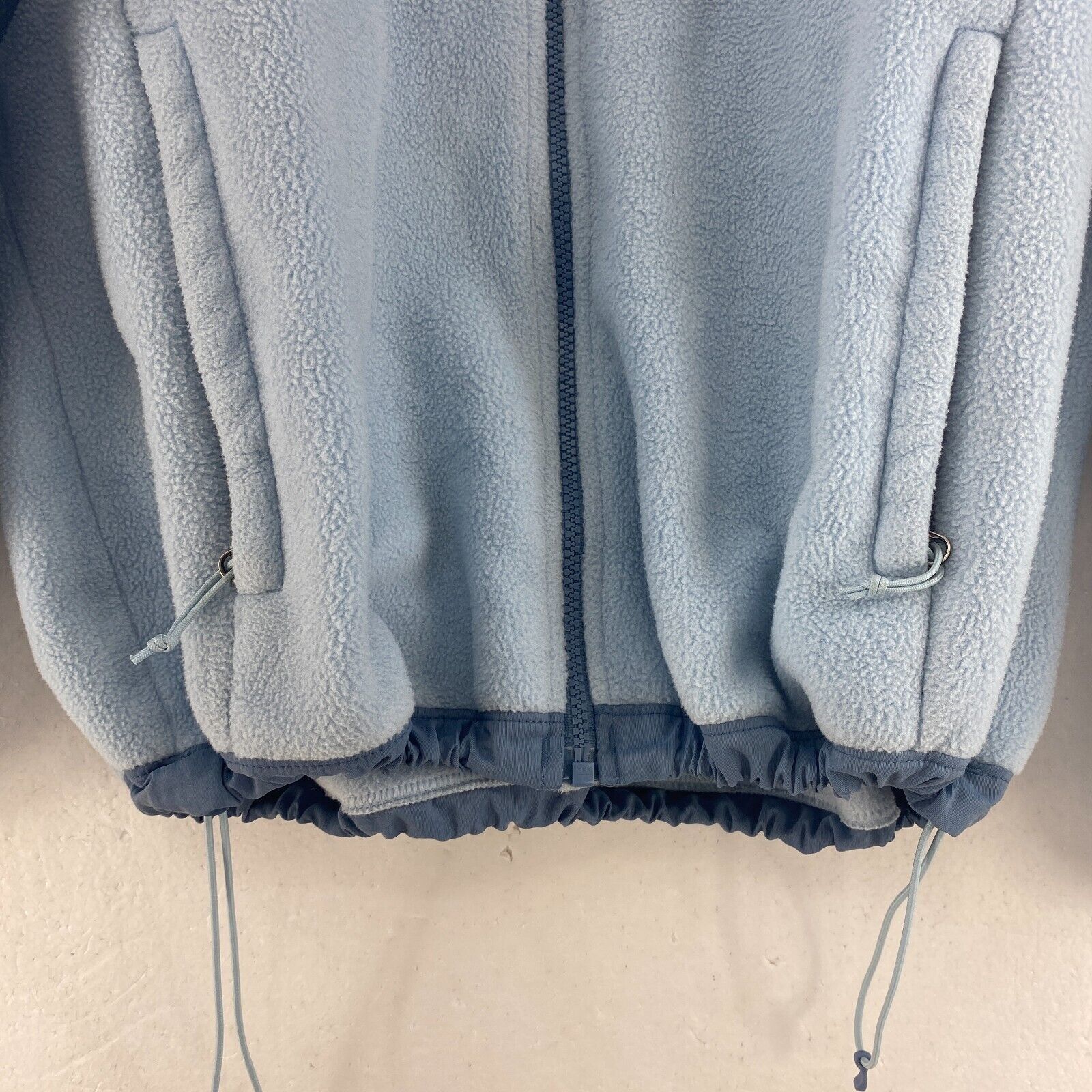 The North Face Logo Full Zip Blue Fleece Jacket Size XL Women's
