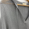 Michael Kors Women's Metallic Mesh Gray Hooded Sweater