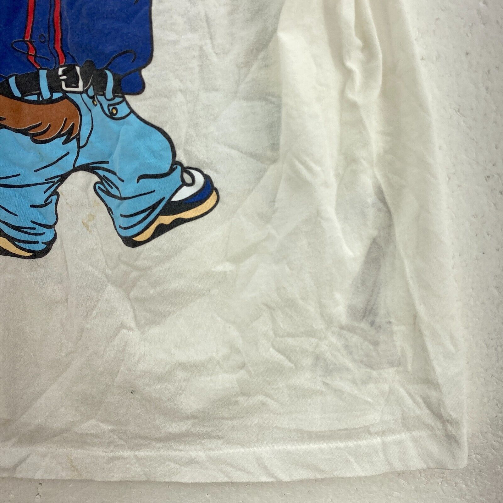 Looney Tunes Tasmanian Devil Bugs Bunny White T-shirt Front Back Print Size M