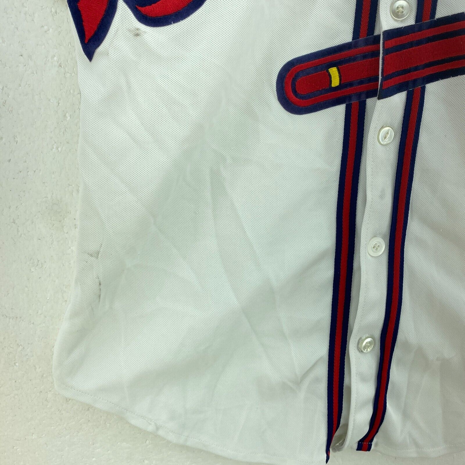 Vintage CCM Atlanta Braves MLB Baseball White Jersey Size M
