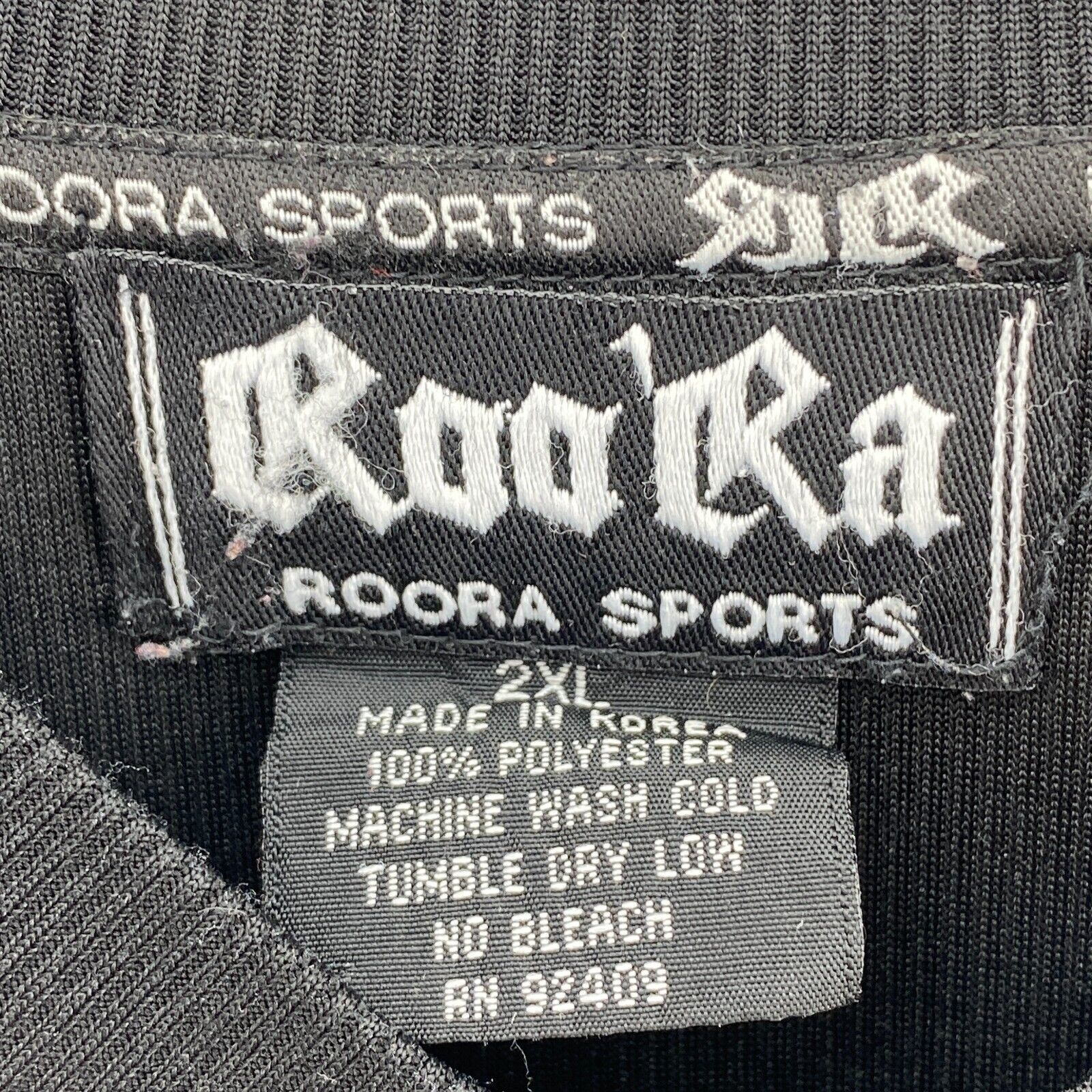 Y2K Roora Sports Los Angeles 05 Black Gray Jersey Size 2XL