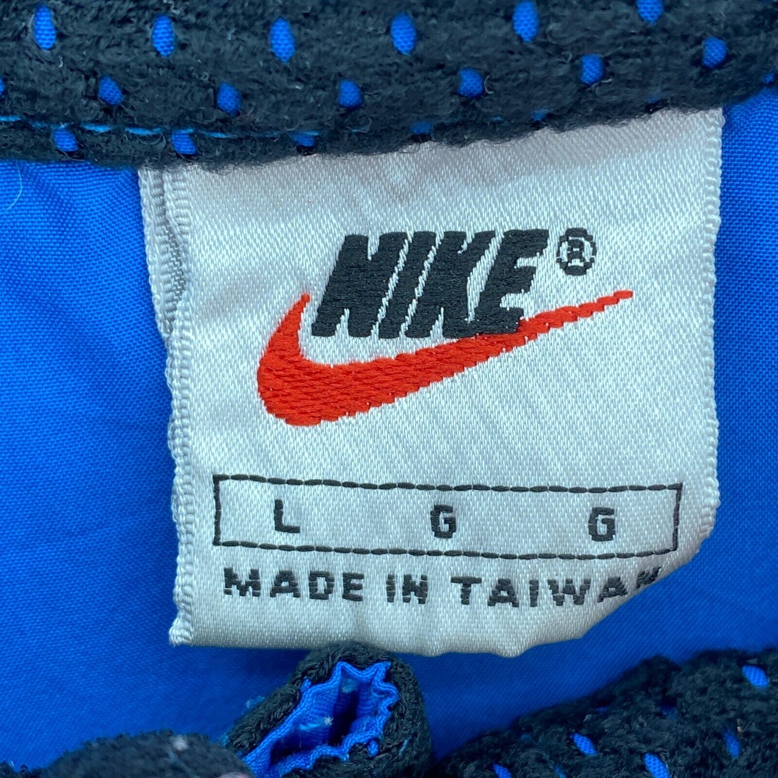 Vintage Nike Swoosh Logo Full Zip Blue Vest Jacket Size L