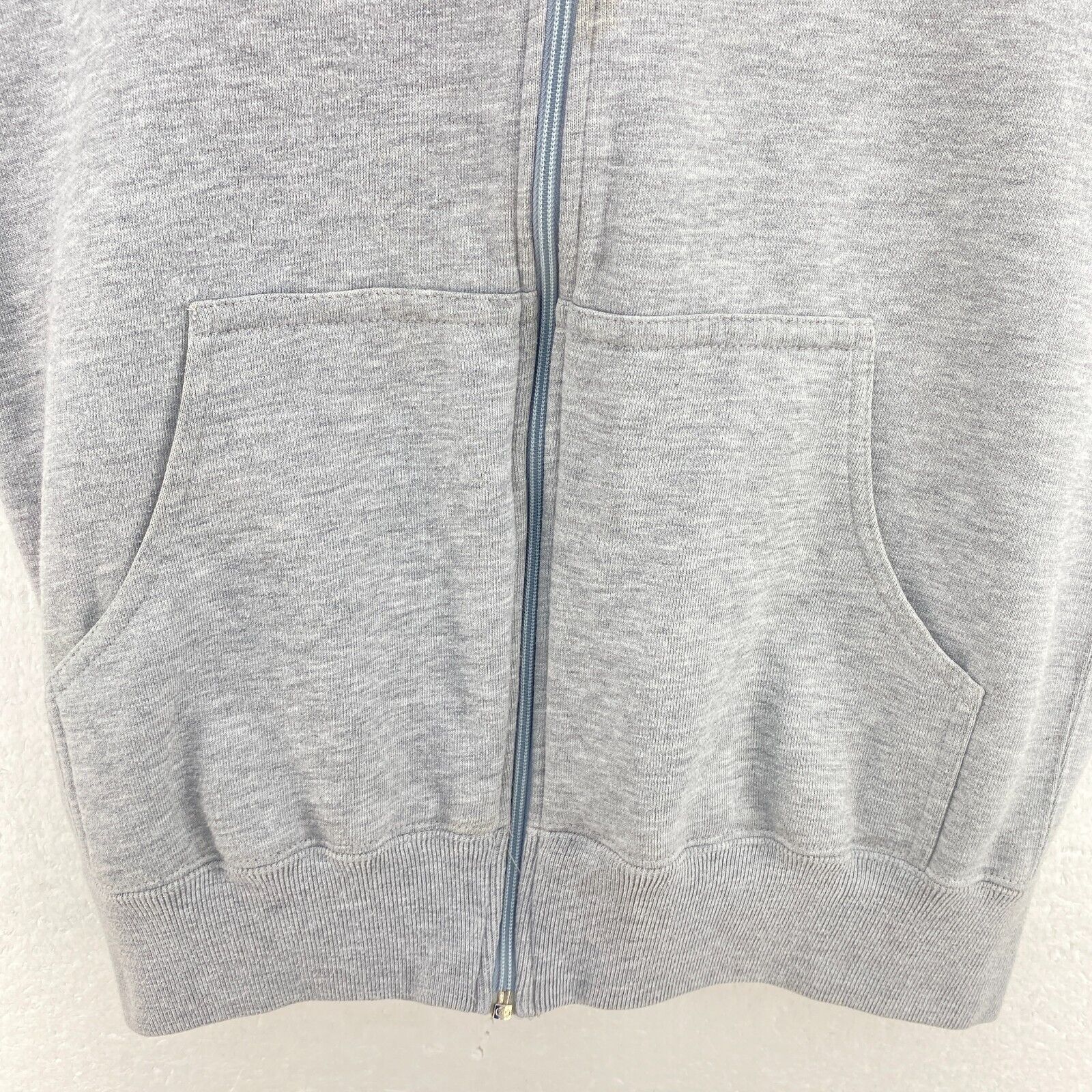 Vintage Nike 1980s Logo Embroidered Vest Jacket Size M Gray Full Zip Up