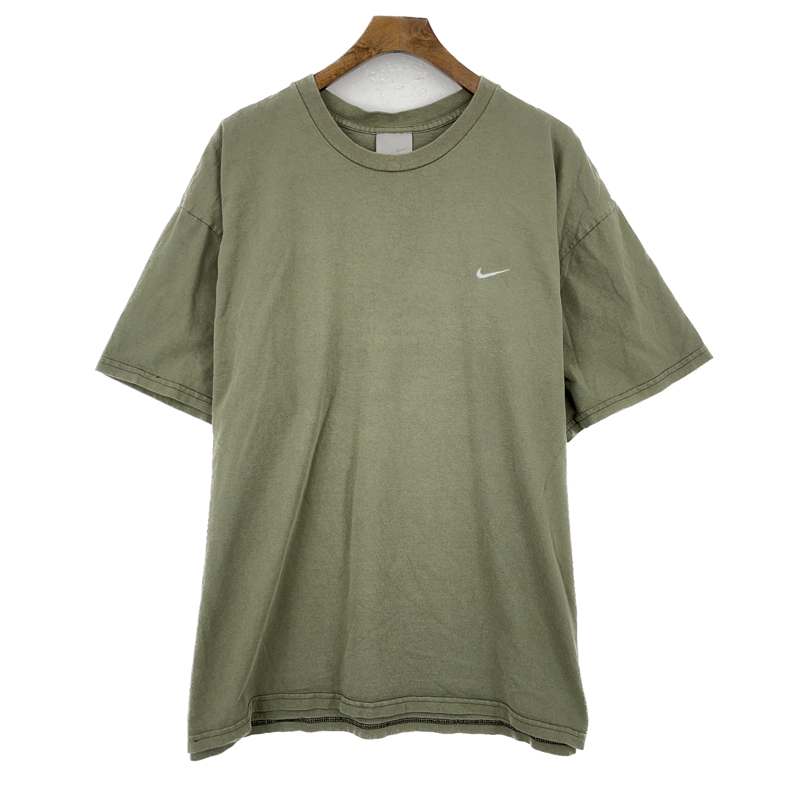 Vintage Nike Swoosh Chest Logo Earth Tone Green T-shirt Size XL