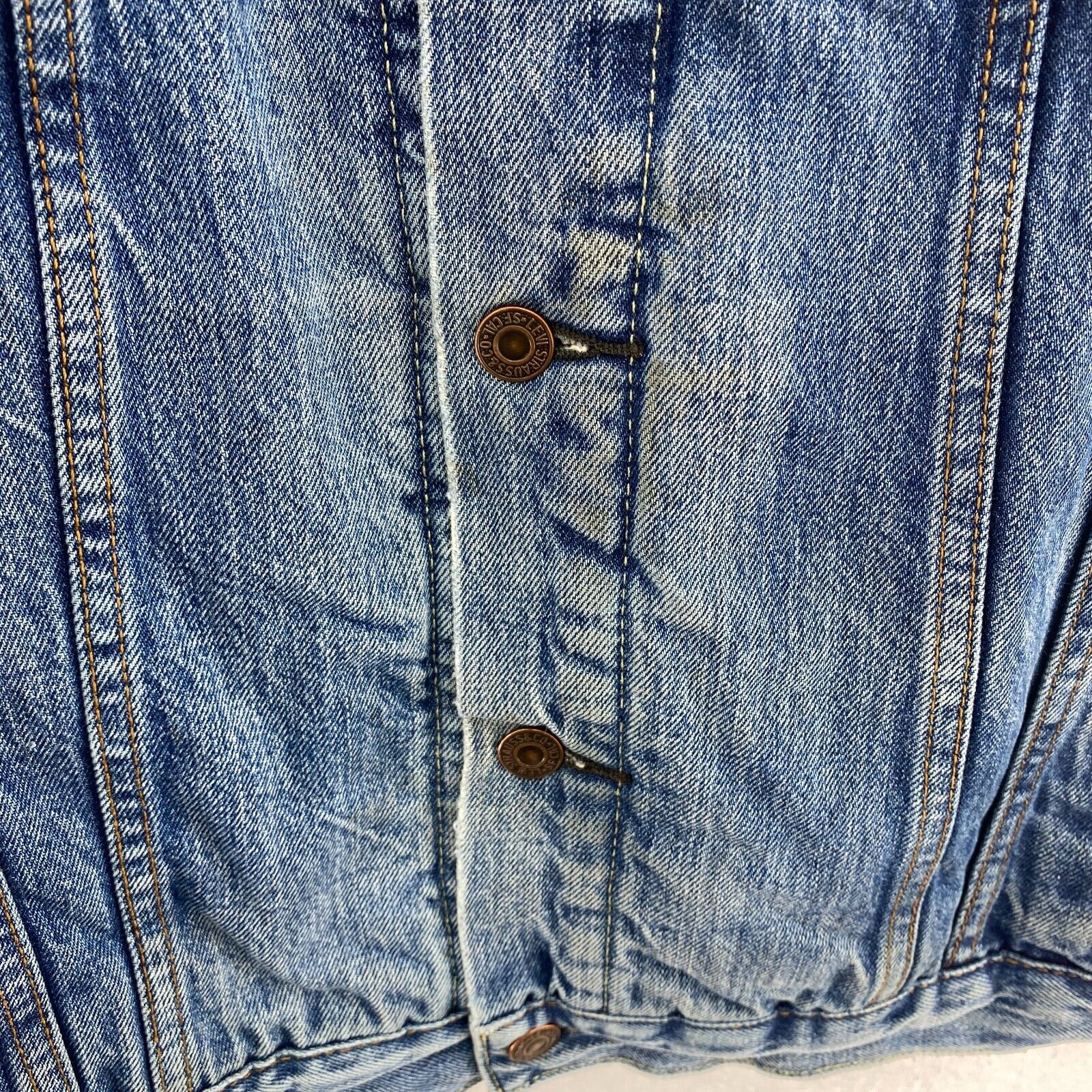 Vintage Levi Strauss Sherpa Lined Blue Denim Jacket Size M