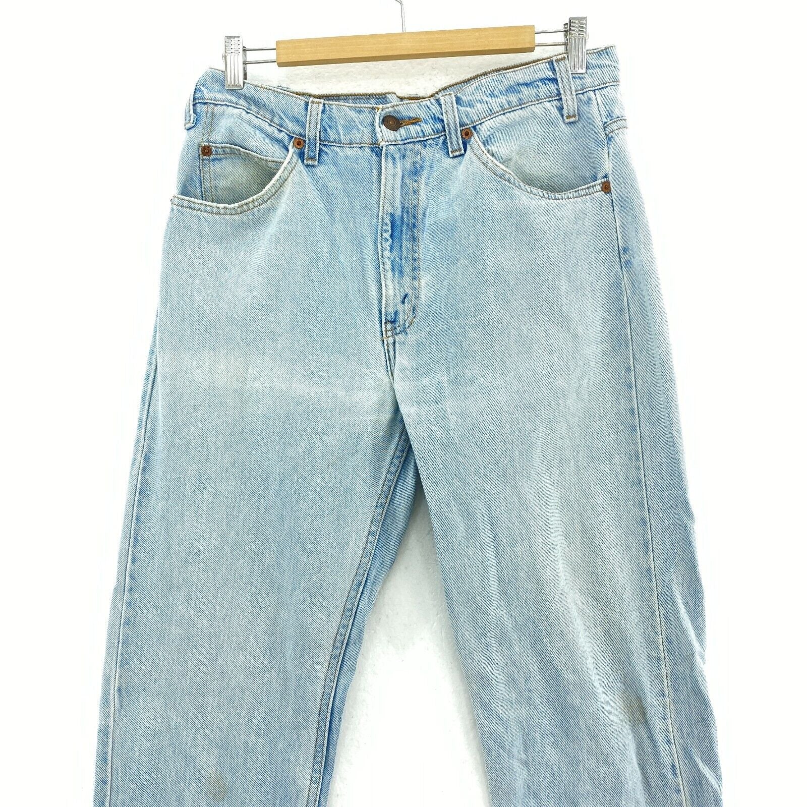 Levi's Orange Tab Light Wash Blue Denim Straight Jeans Size 33