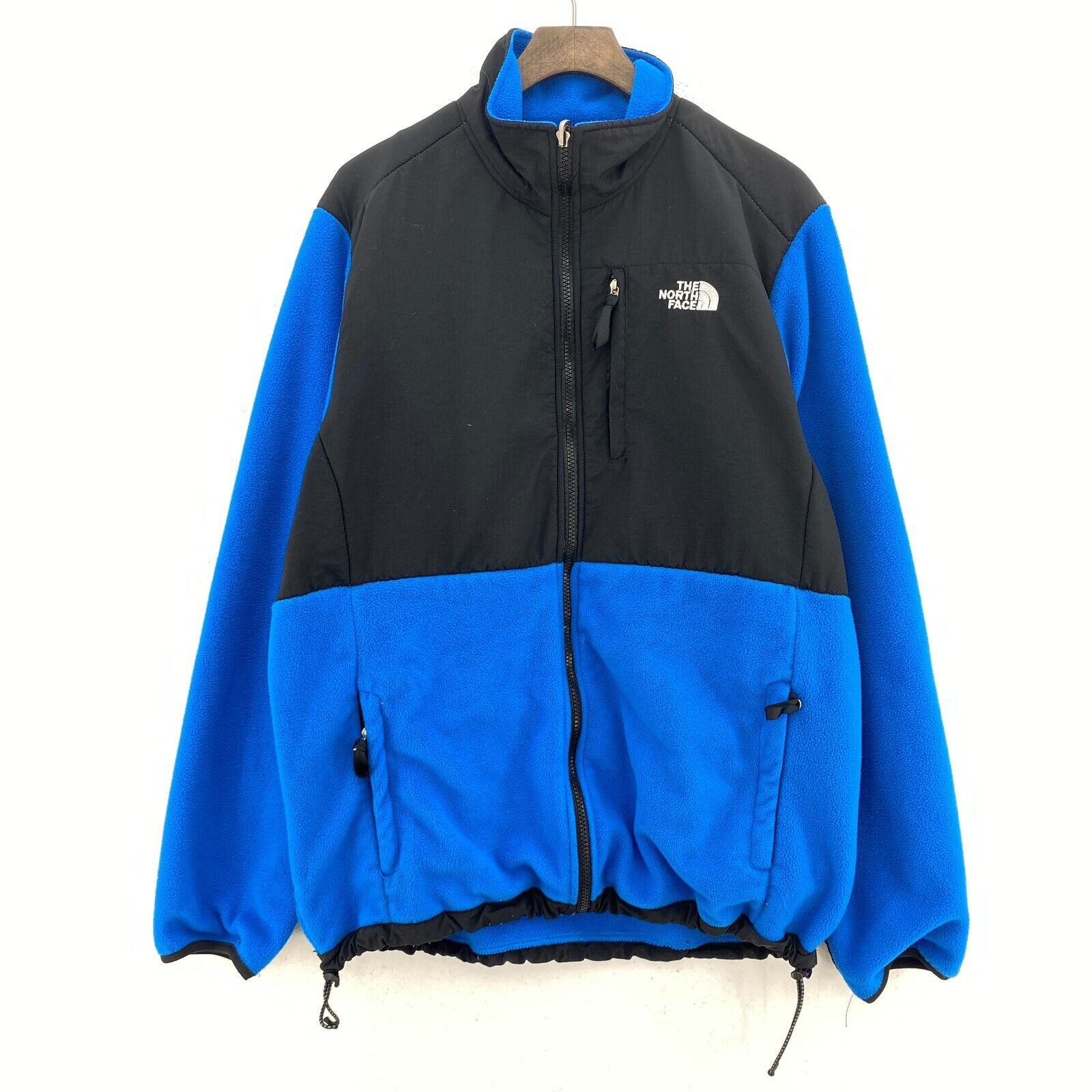 The North Face Blue Logo Fleece Full Zip Jacket Size XL Women's