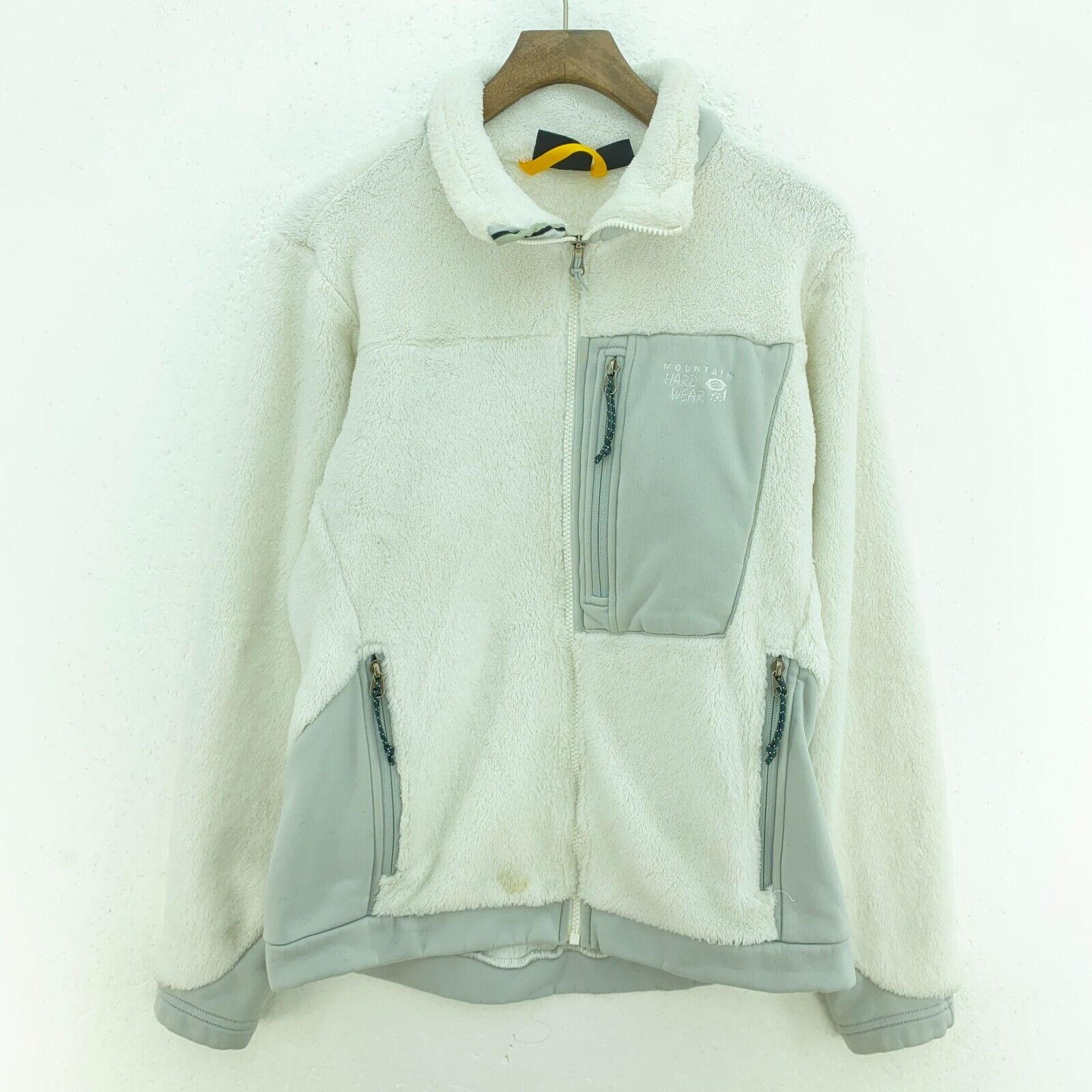 Mountain Hard Deep Pile Wear Ivory Full Zip Fleece Jacket Size M Women's