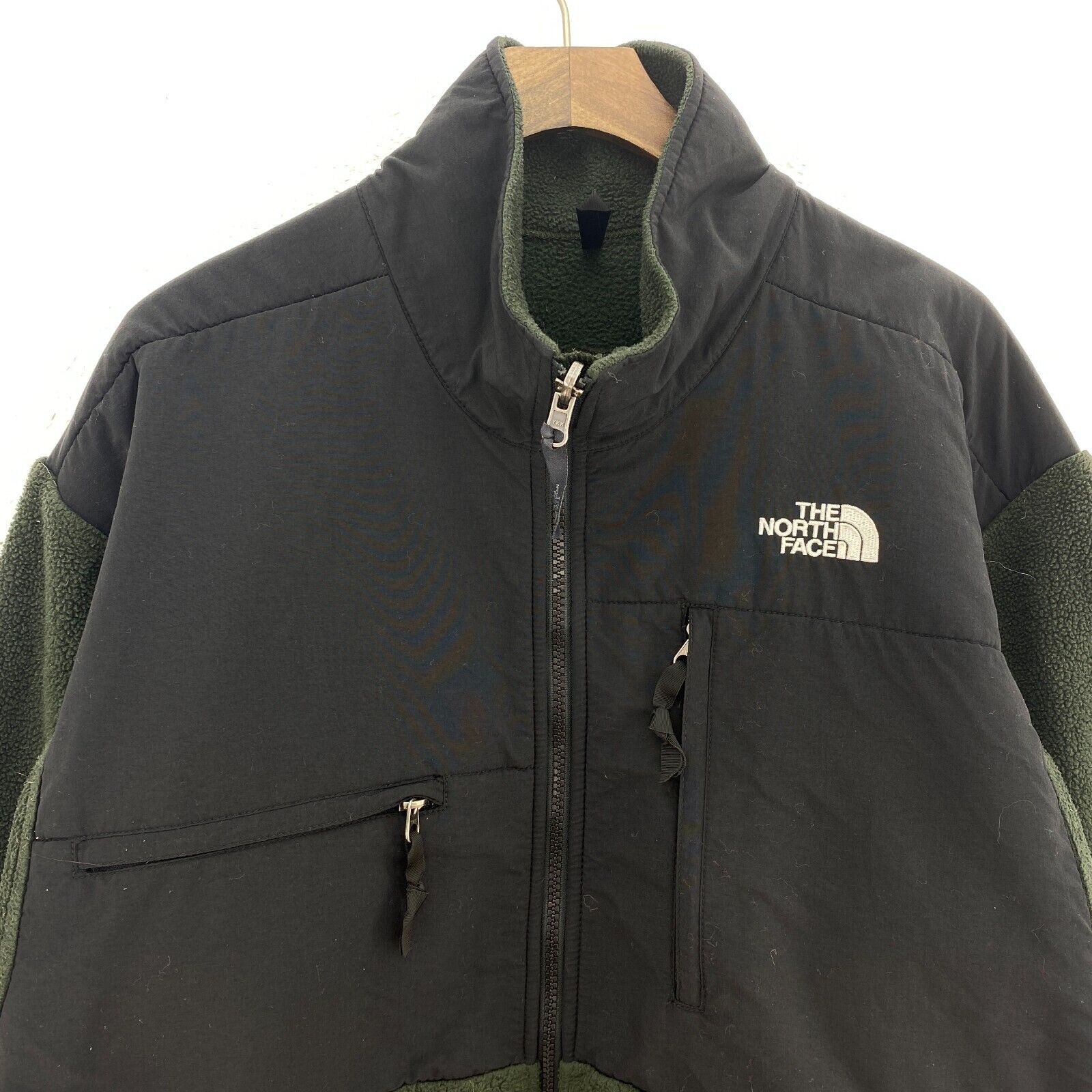 The North Face Men's Two Tone Black Fleece Jacket Size L Full Zip Up