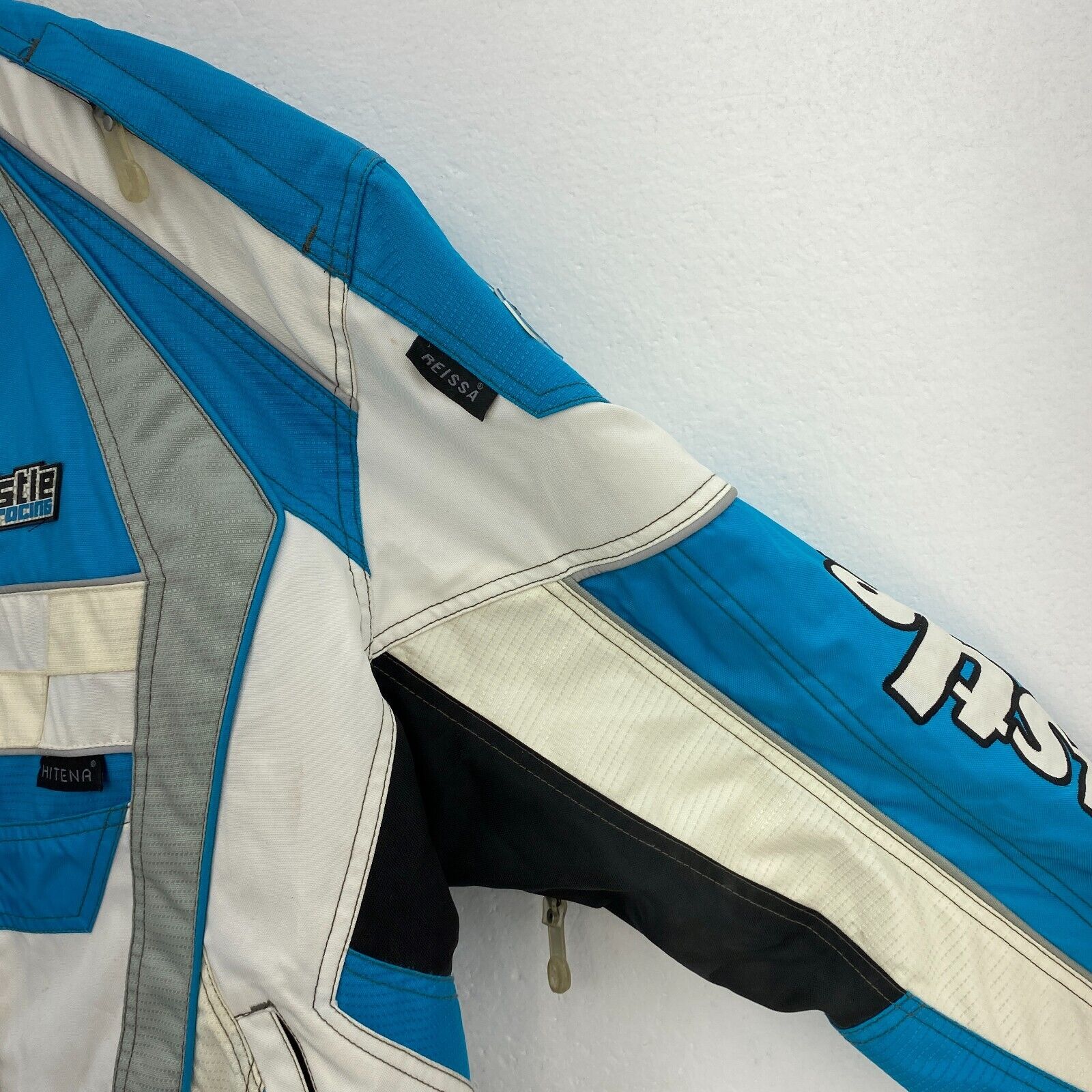 Women's Rox Castle Racing Reissa Blue Motorcycle Jacket Size XL