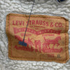 Levi Strauss Sherpa Lined Button Up Medium Wash Blue Denim Jacket Size XL