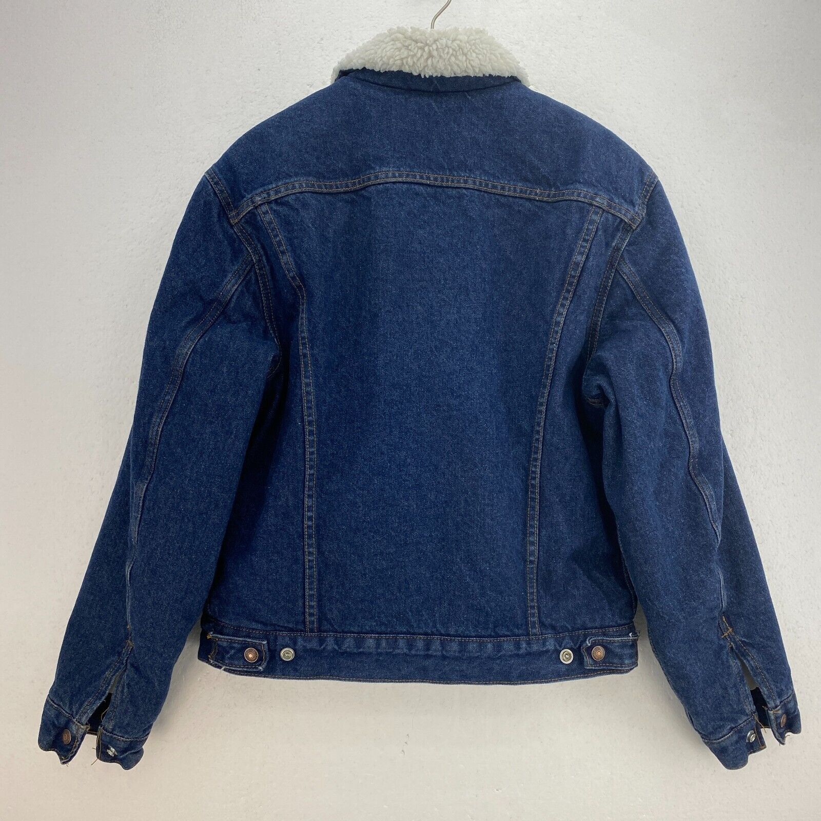 Levi's Sherpa Denim Jacket Blue Dark Wash Size M USA