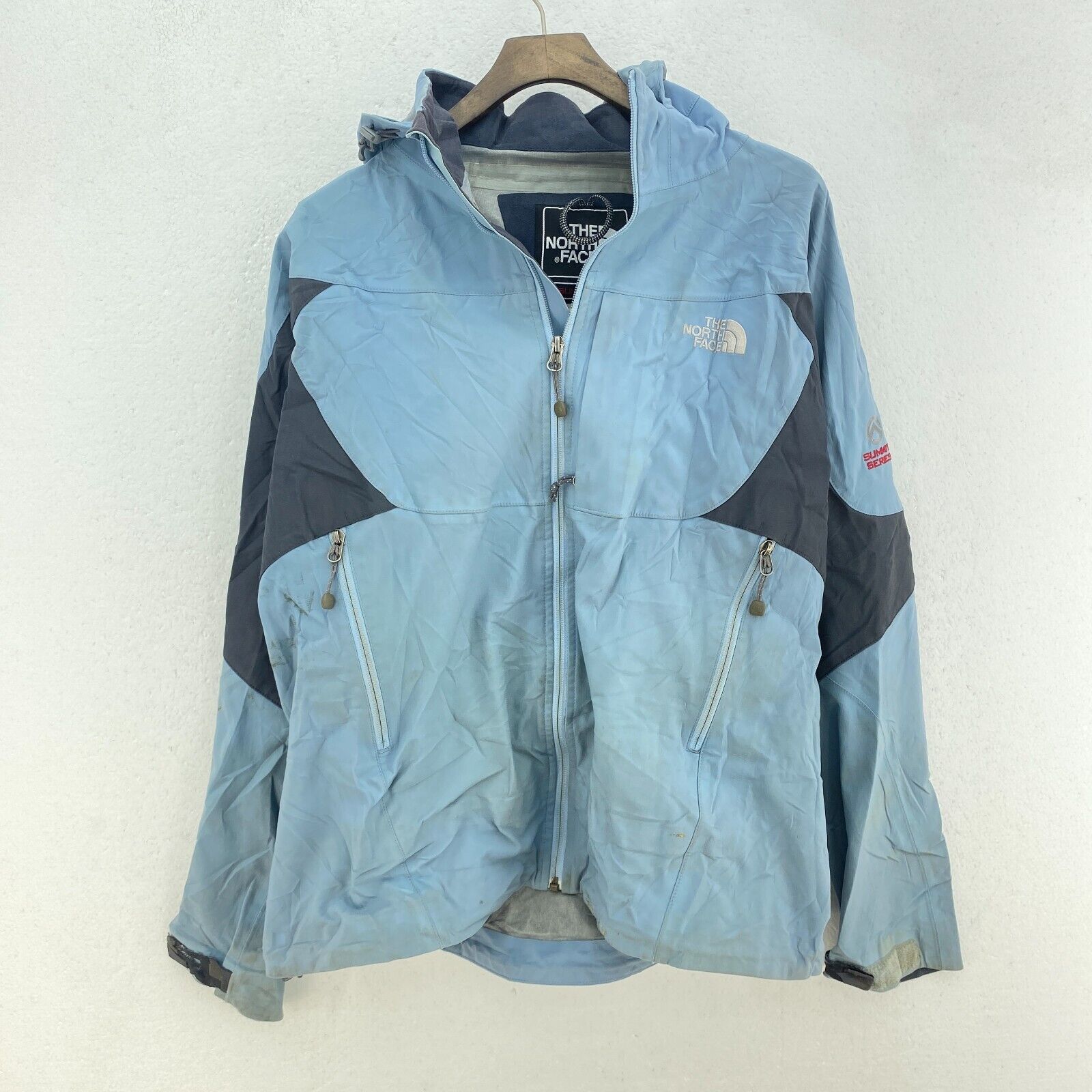 The North Face Summit Series Apex Light Hooded Jacket Size L Blue Full Zip Up