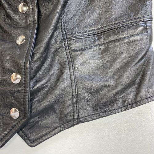 Harley Davidson Motorcycles KIDS' Leather Vest Biker Hardrock Saloon Size 14