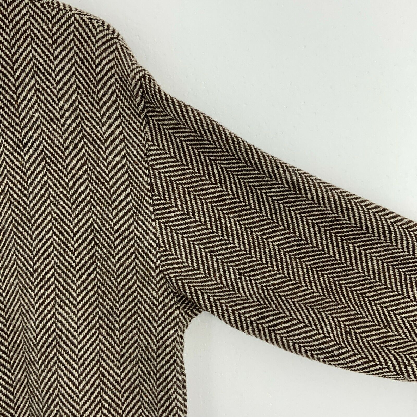 Sean John Herringbone Pattern Wool Coat Jacket Women's Size XL