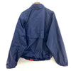Nike Swoosh Embroidered Logo Satin Full Zip Navy Blue Bomber Jacket Size M
