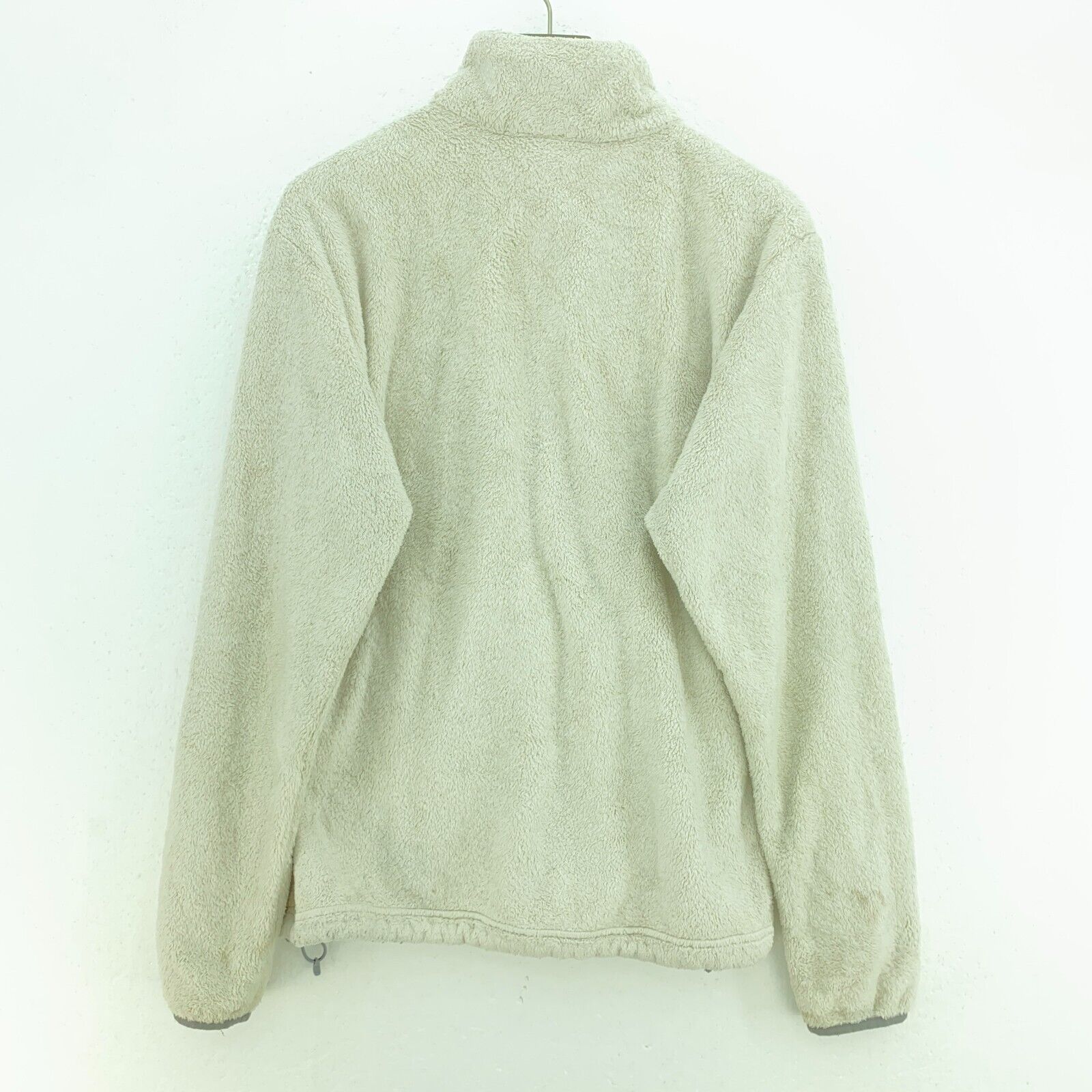 The North Face Full Zip Logo Fleece Jacket Size M Ivory Women's