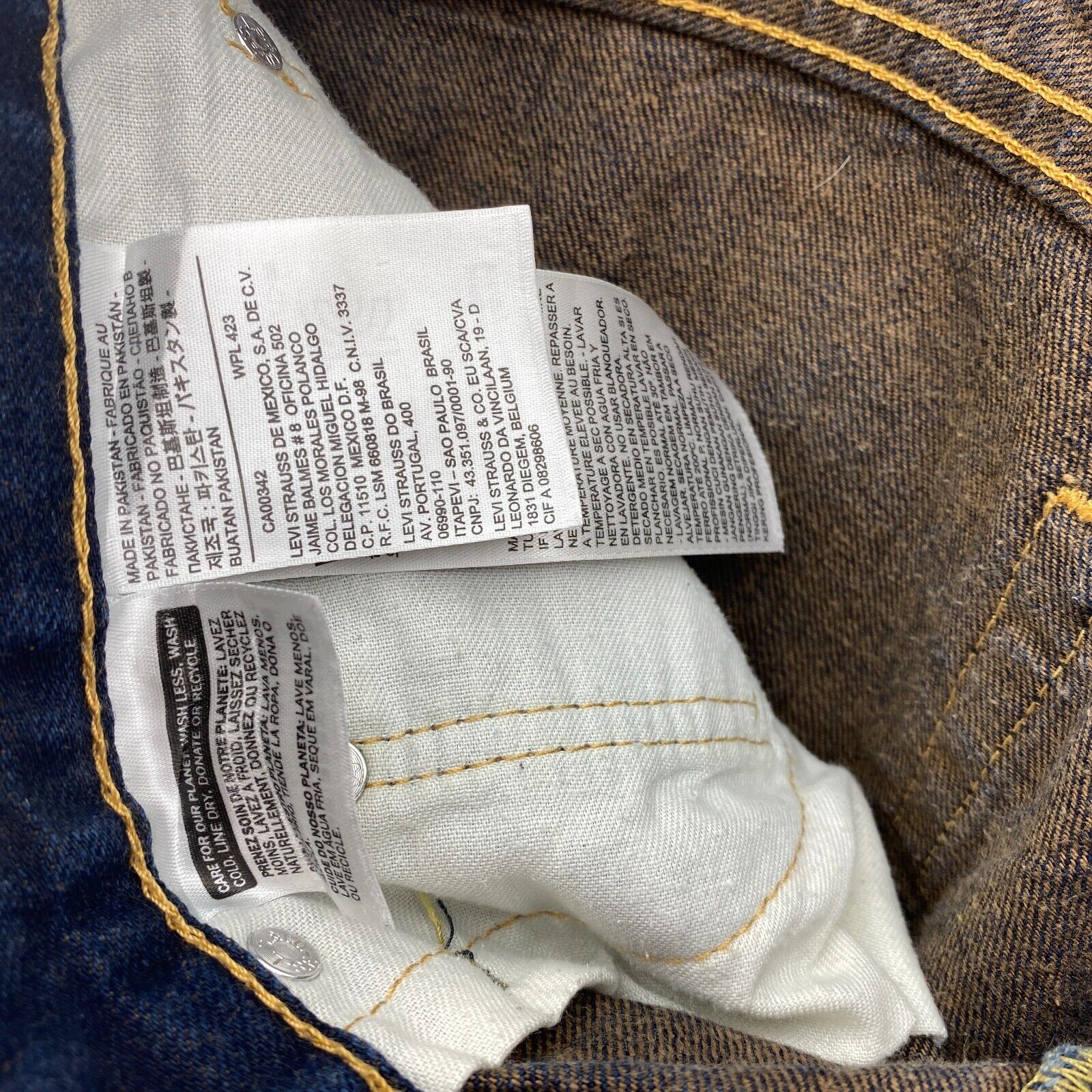 Levi Strauss 511 Blue Dark Wash Denim Shorts Size 34