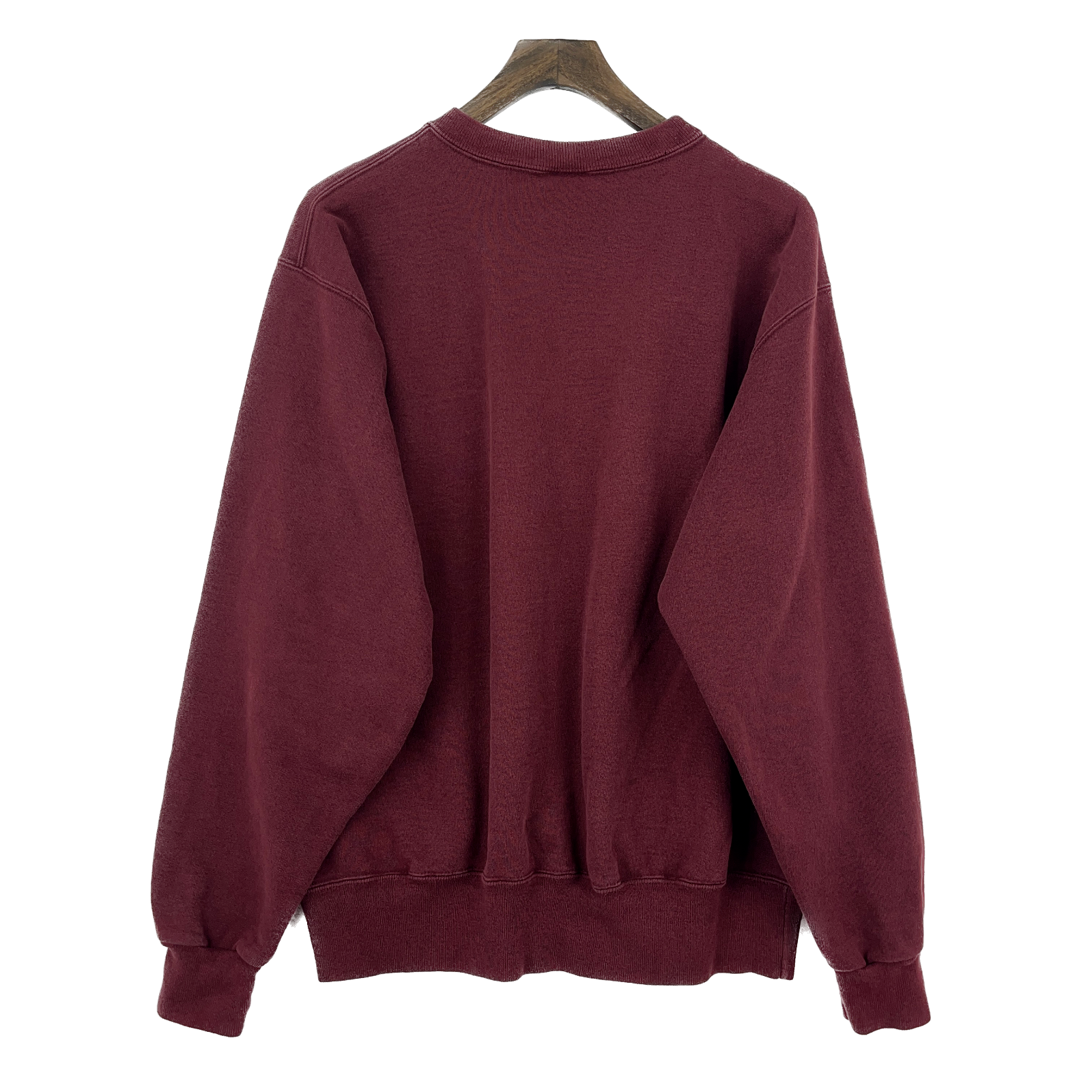Vintage Champion Logo Crew Neck Burgundy Red Sweatshirt Size L