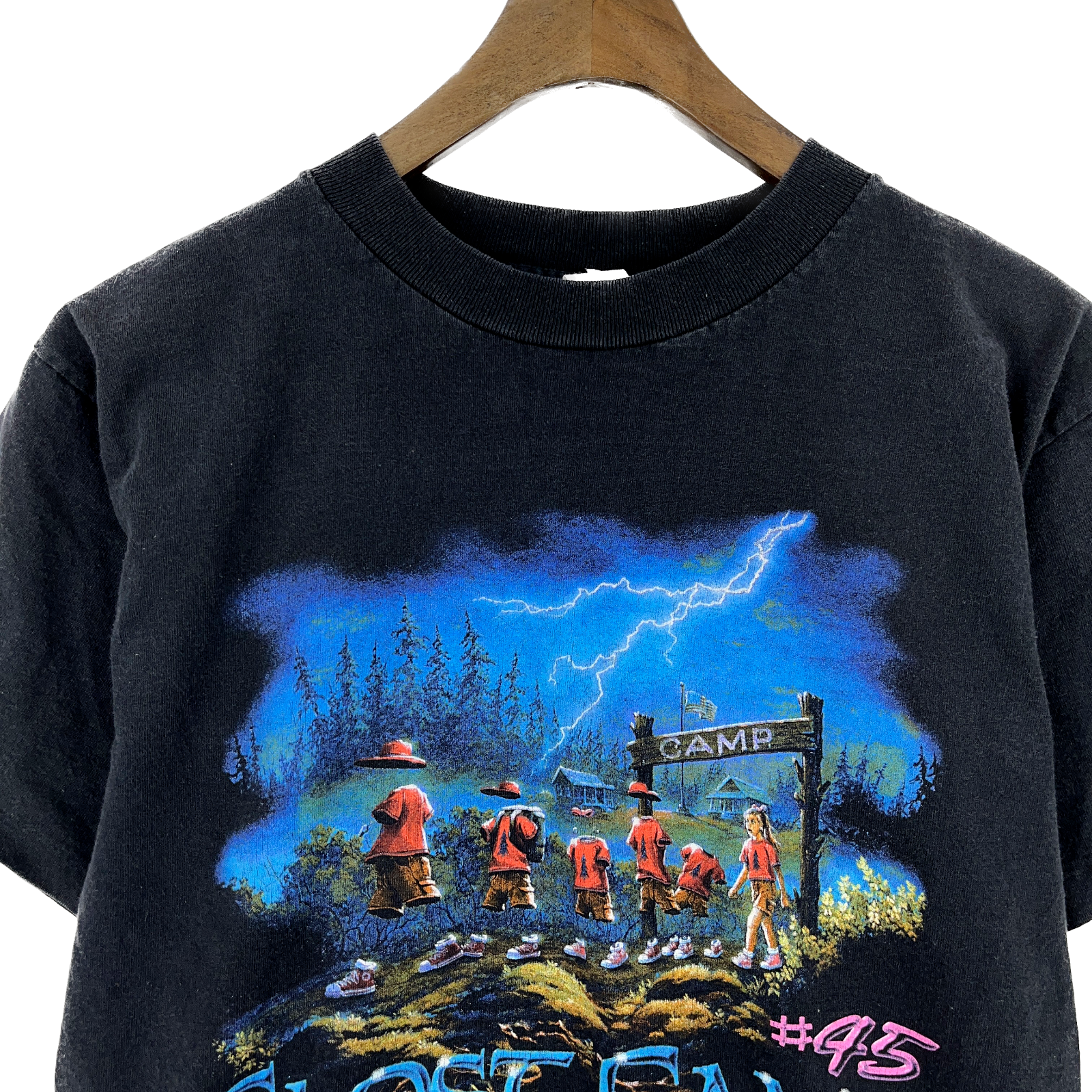 Vintage Goosebumps Ghost Camp Book Novel Graphic T-Shirt Size Kids Large