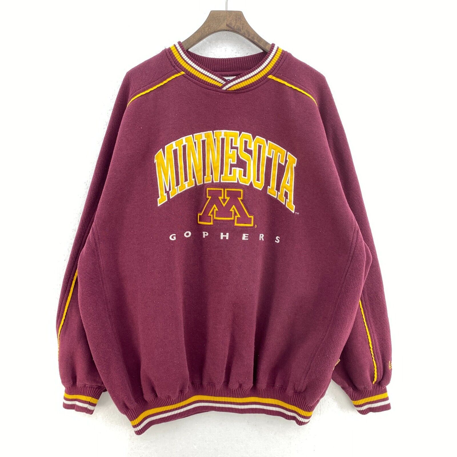 Lee Minnesota Gophers University Burgundy Red Sweatshirt Size 2XL Crew Neck