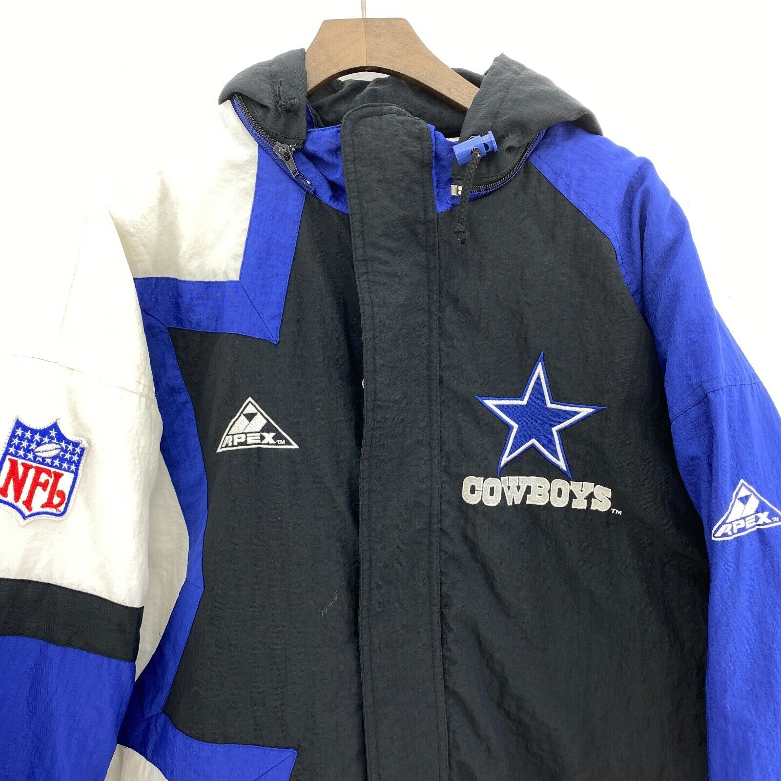 Dallas Cowboys NFL Football Full Zip Blue Insulated Jacket Size L