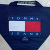 Tommy Hilfiger Full Zip Logo Ivory Light Jacket Size XL Windbreaker