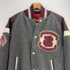 Moldmakers Of Canada Gray Wool Varsity Snap Jacket Size 42