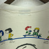 Charlie Brown And The Gang Snoopy Friends White Long Sleeve T-shirt Size L Kids
