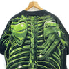 1998 Liquid Blue Green Skull Black T-shirt Size L