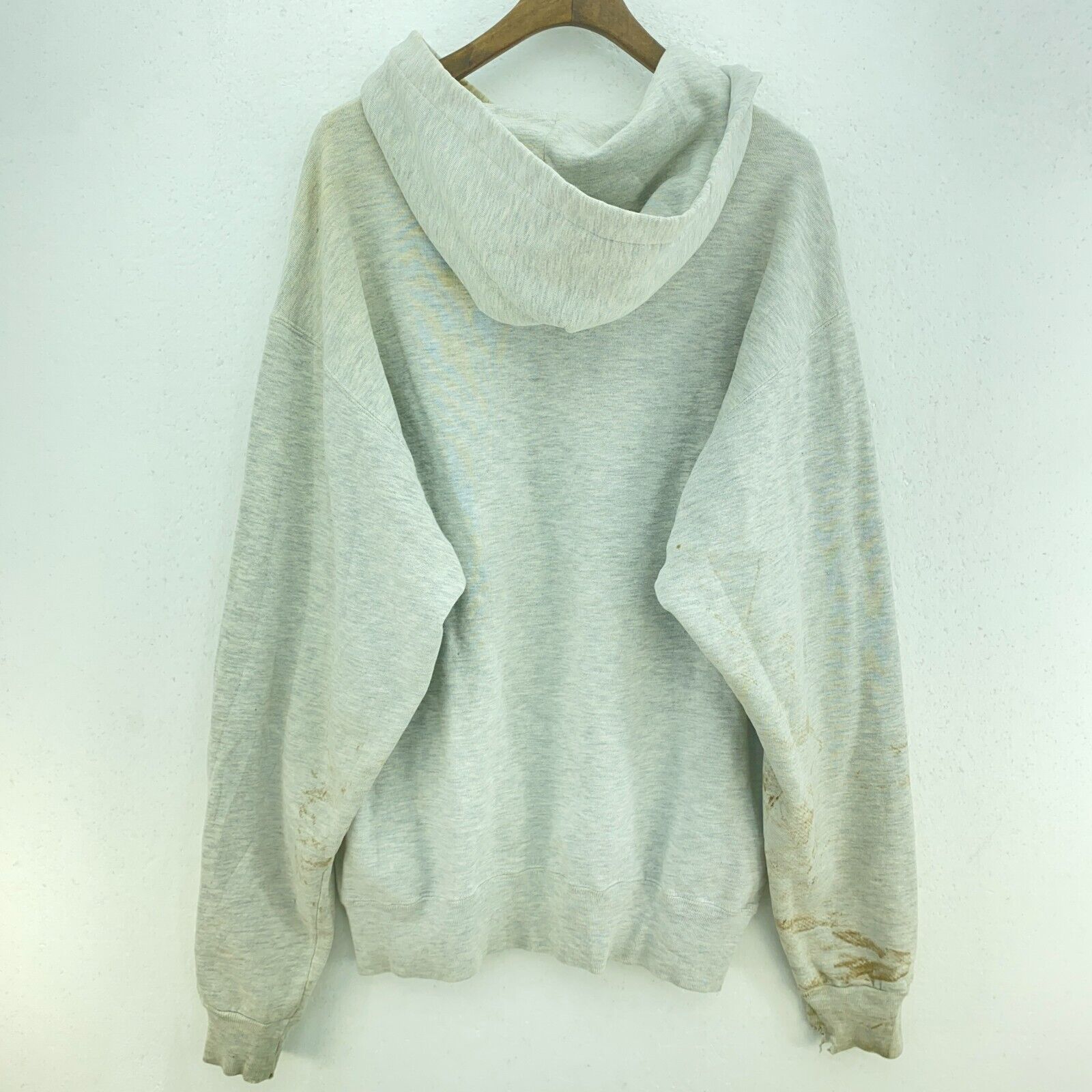 L.L Bean By Russell Athletic Gray Hoodie Size L 1/4 Button