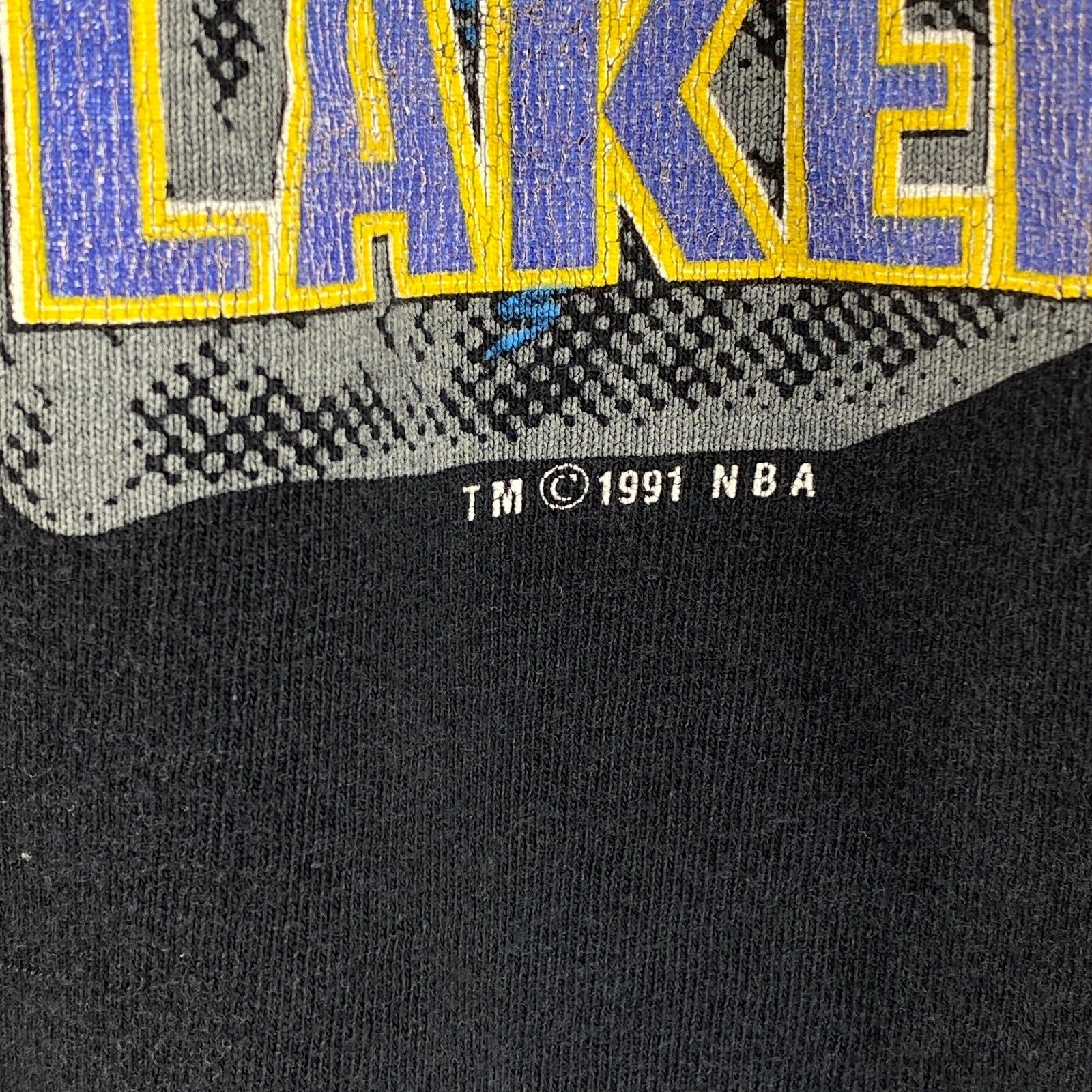 Logo 7 The 1991 NBA Finals Chicago Bulls Vintage Black T-shirt Size XL
