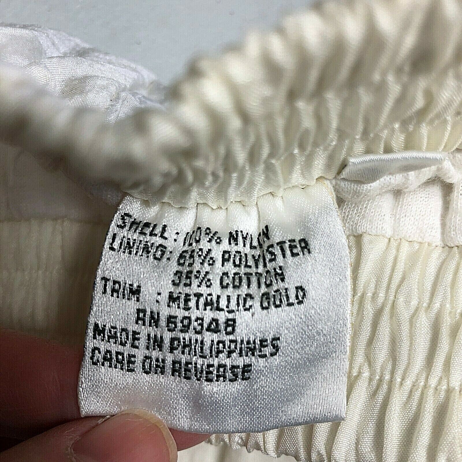 Vintage White Nylon Track Pant Size M
