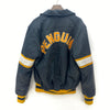 Pittsburgh Penguins Logo Satin Bomber Jacket Size M Black NHL Ice Hockey