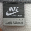 Nike Swoosh Check Embroidered White Hoodie Size L