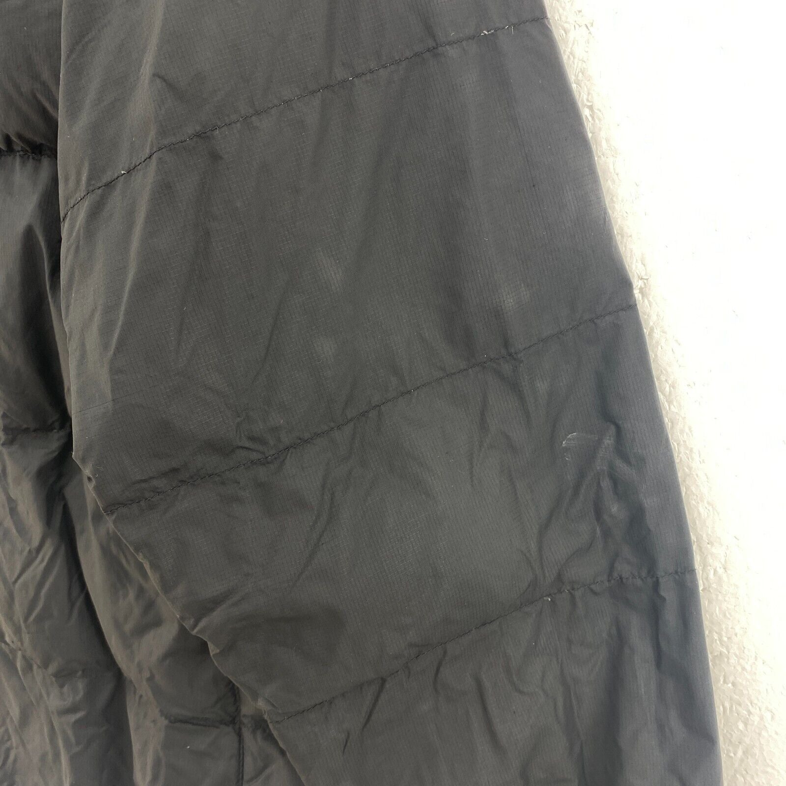 The North Face Women's Goose Down Full Zip Black Puffer Size L Nuptse 700