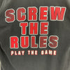 2002 Screw The Rules Cross Logo Play The Game Black T-shirt Size M WWE