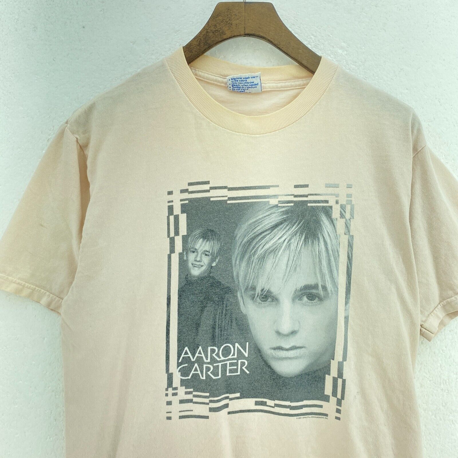 AAron Carter 2001 Pink T-shirt Size XL Tee Women's