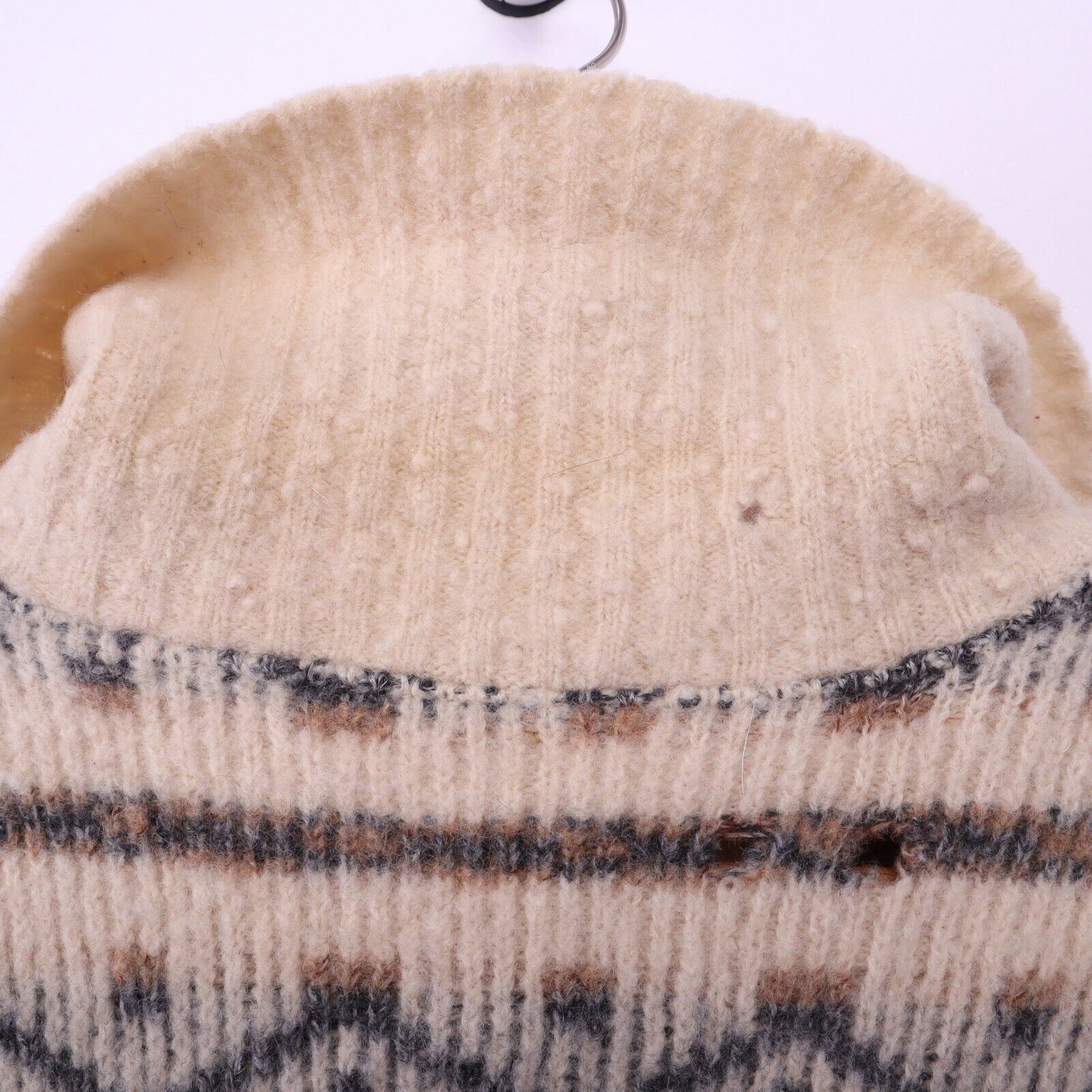 Sears Wool Knit Beige Cardigan Size 44 90s