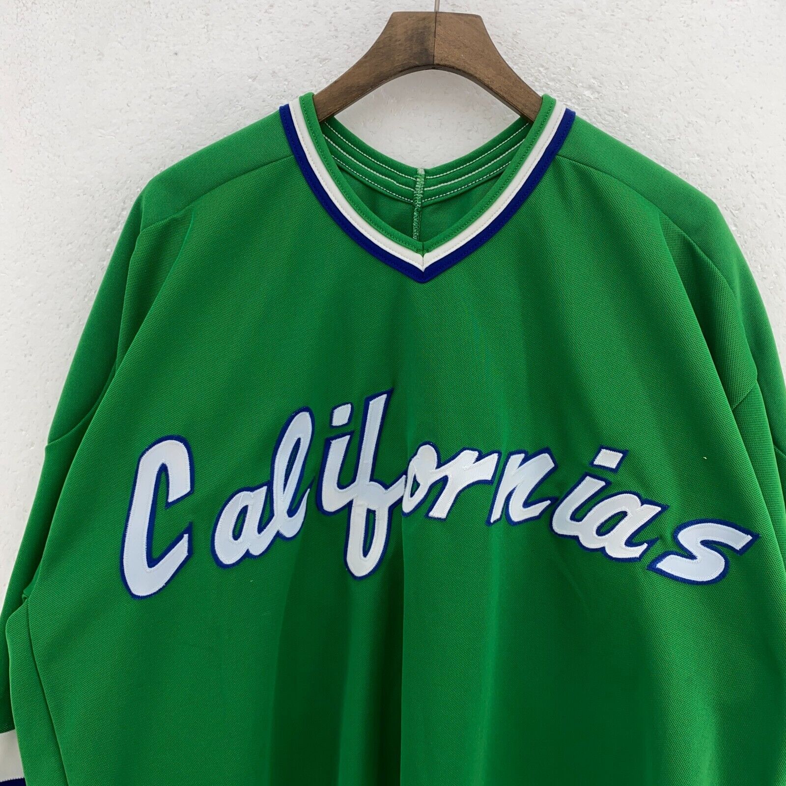 Californias Stewart #13 Green White Long Sleeve Jersey Size XL