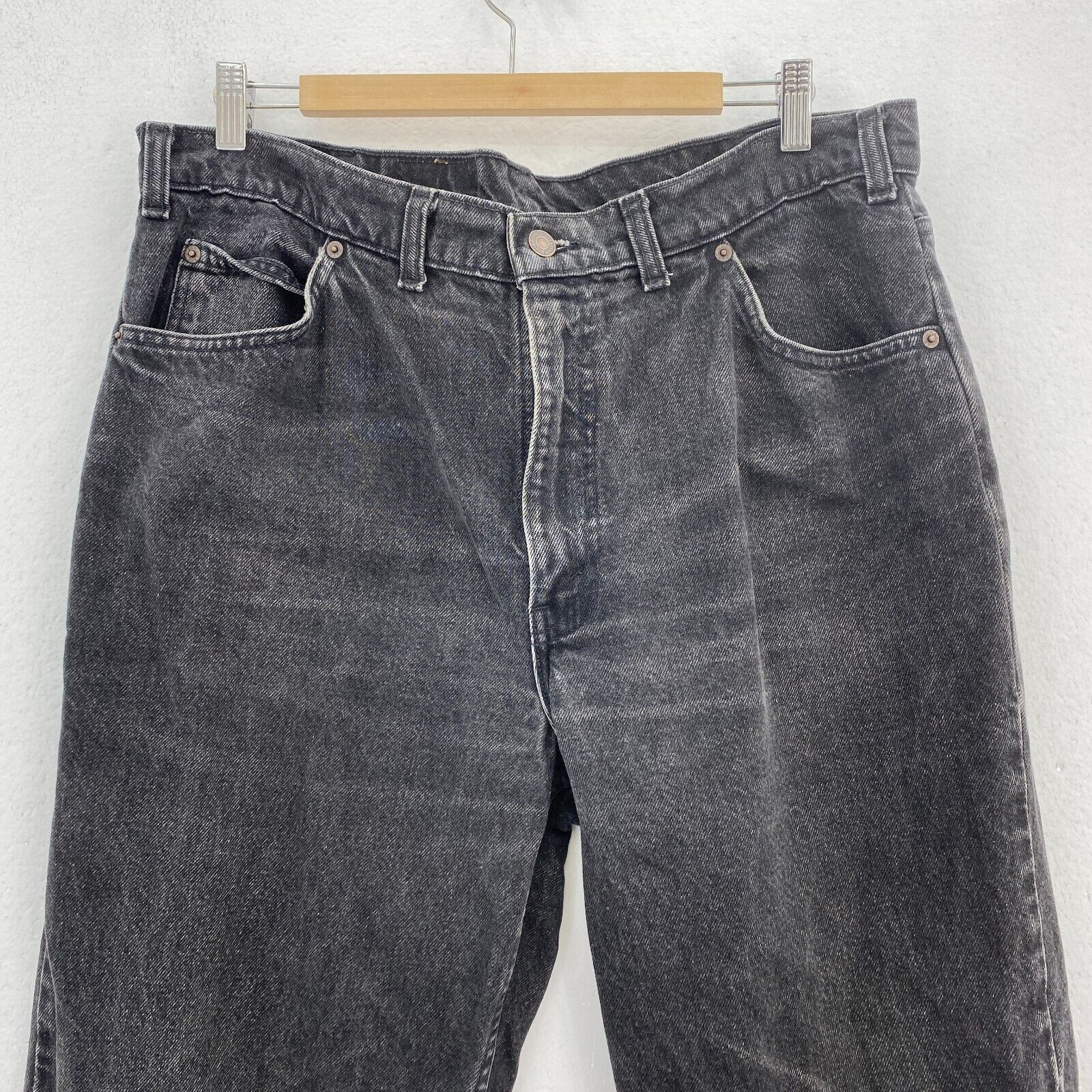Levi's 634 Orange Tab Black Jeans Straight Size 36