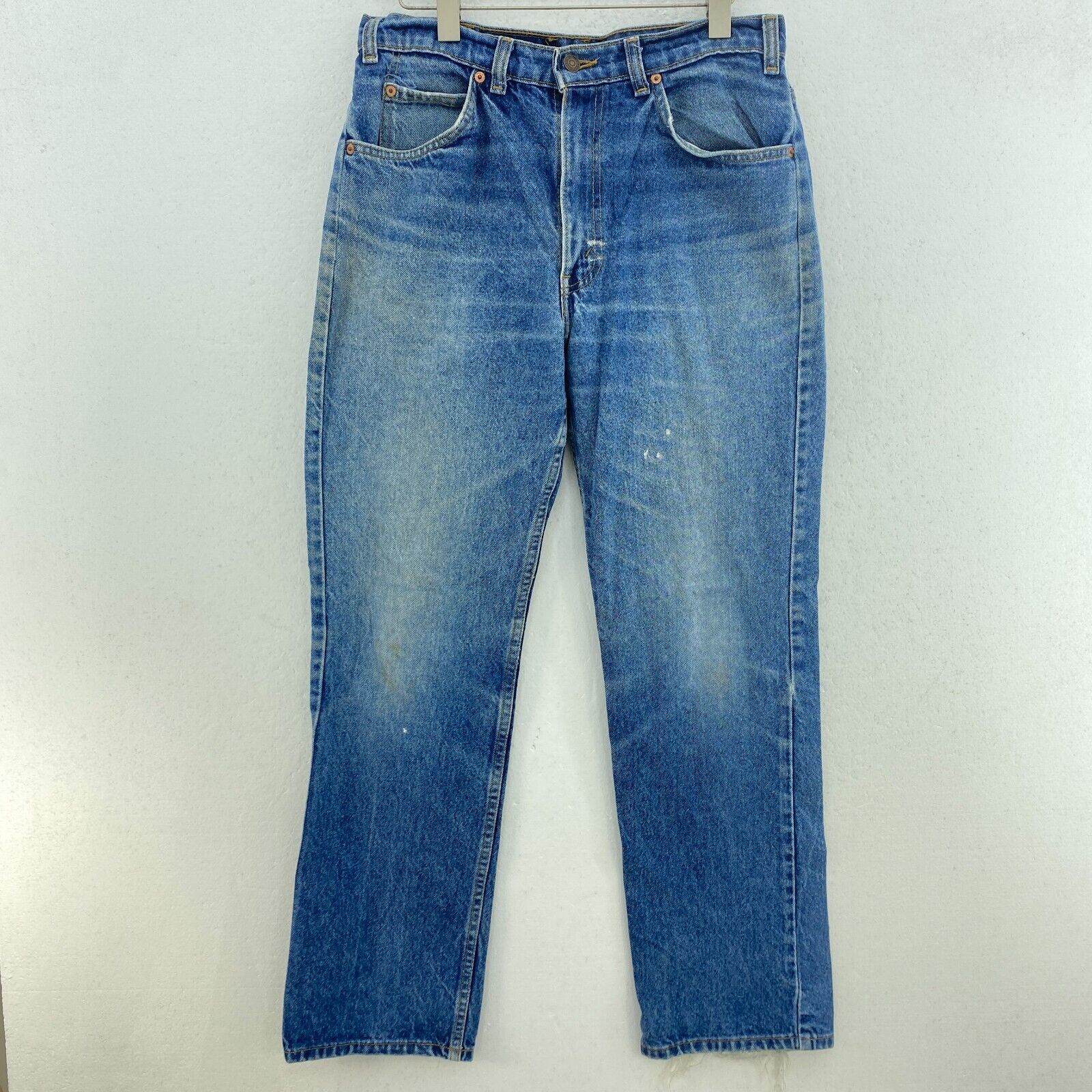 Levi Strauss 619 Orange Tab Blue Light Wash Jeans Size 32 Straight Leg