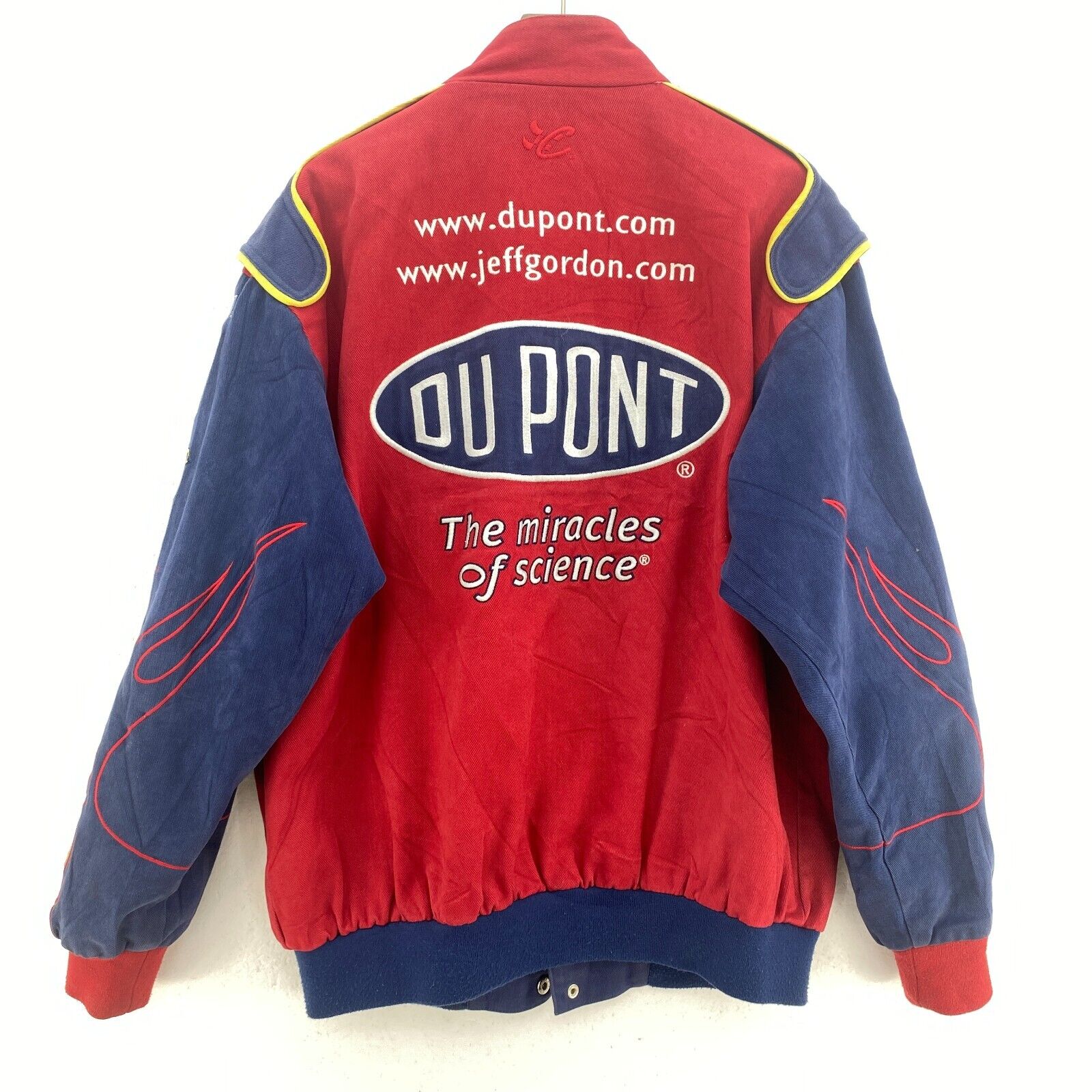 Chase Dupont Nascar Nextel Cup Series Racing Red Snapped Jacket Size M