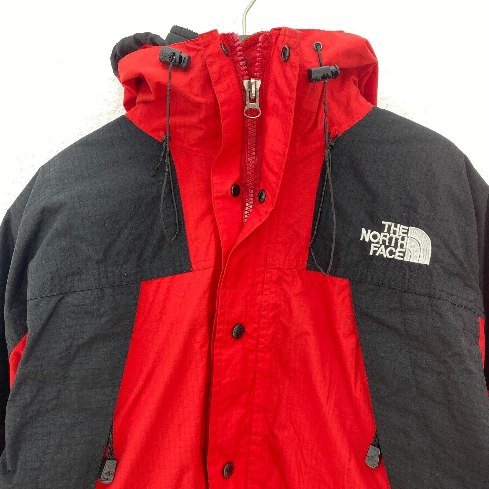 The North Face Summit Series Gore Tex Full Zip Red Black Jacket Size S Hooded