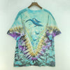 Vintage Liquid Blue Blue Tie Dye Sea Animals T-shirt Size XL Tee