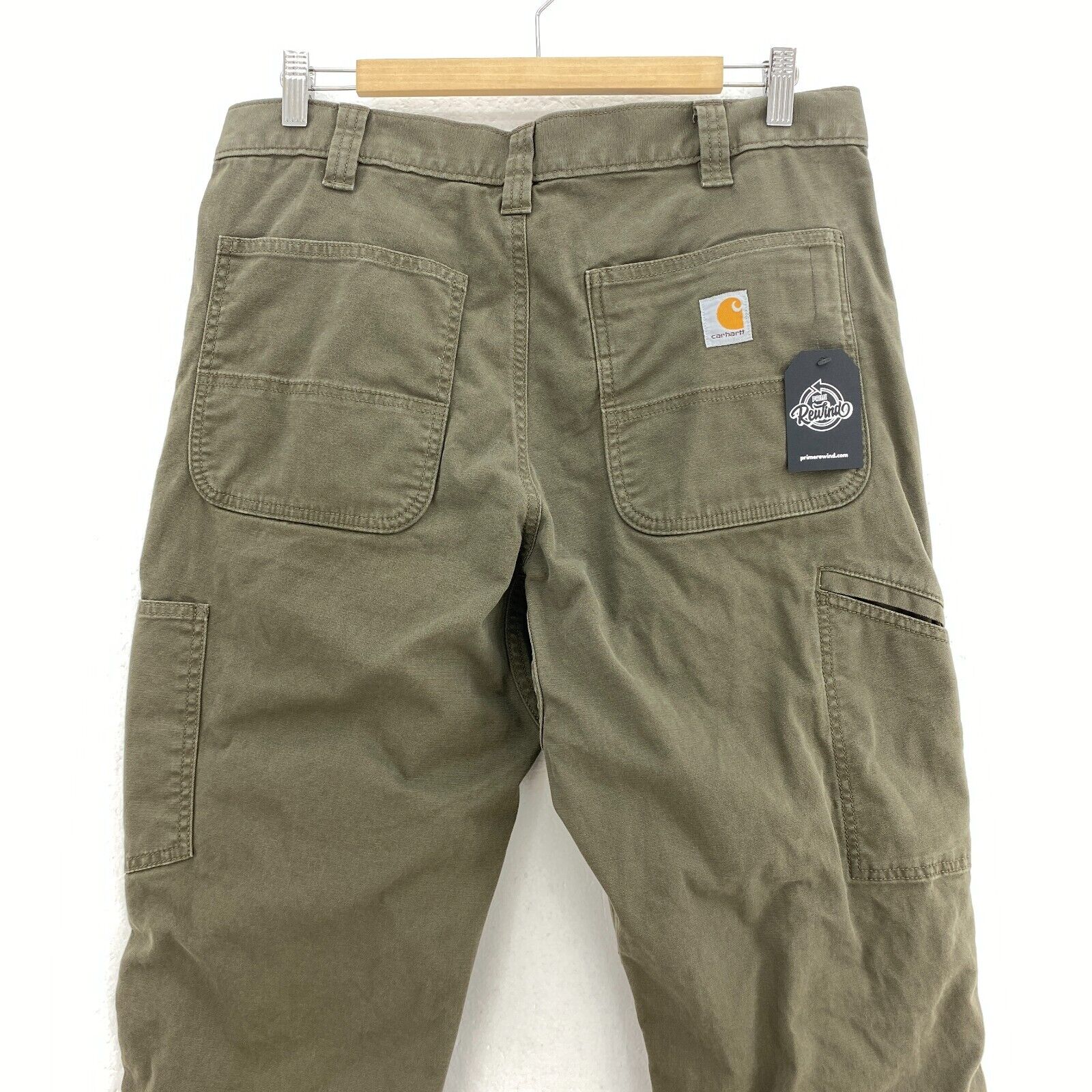 Carhartt Workwear Relaxed Fit Green Cargo Pants Size 35